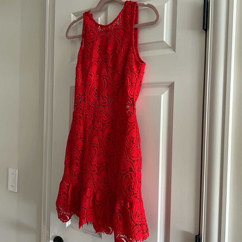 Karina Grimaldi red lace dress size XS